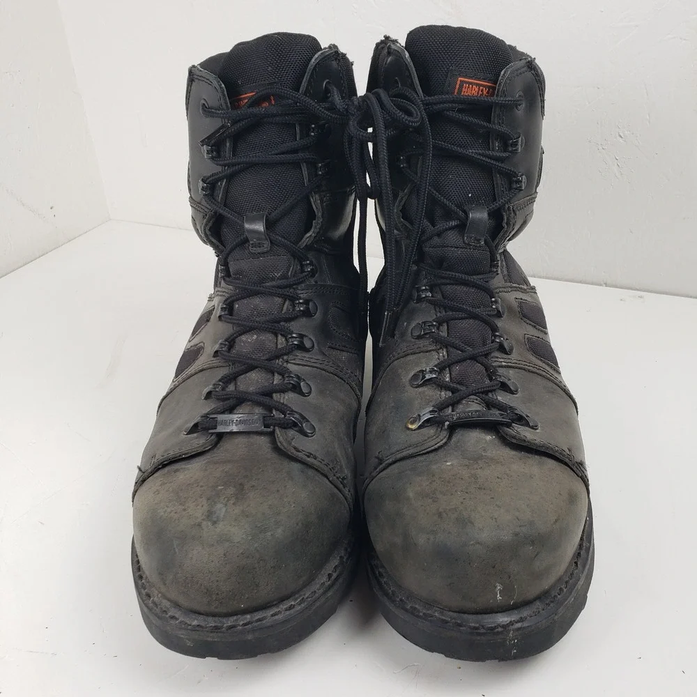 Harley Davidson FXRG Mens 14M Waterproof Black Leather Riding Boots D98304
